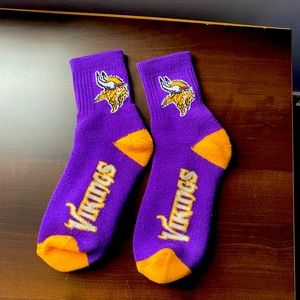 Purple and Yellow Vikings Football Socks, Never Worn